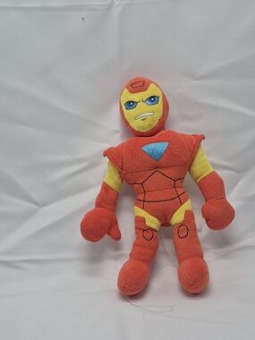 Red and Yellow Superhero Plush Toy - Kids Soft Action Doll
